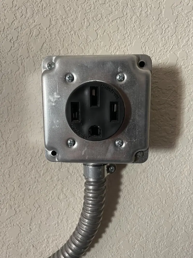 NEMA 14-50 outlet installed for Electrical Panel Upgrade in Bethany
